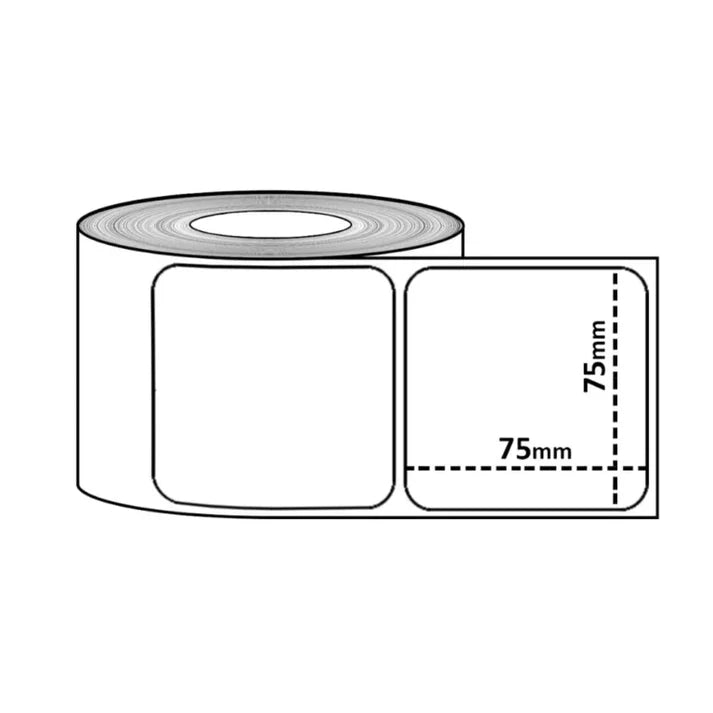 75×75 mm 3×3 Inch Label Roll Direct Thermal DT Barcode | 500 Stickers per Roll