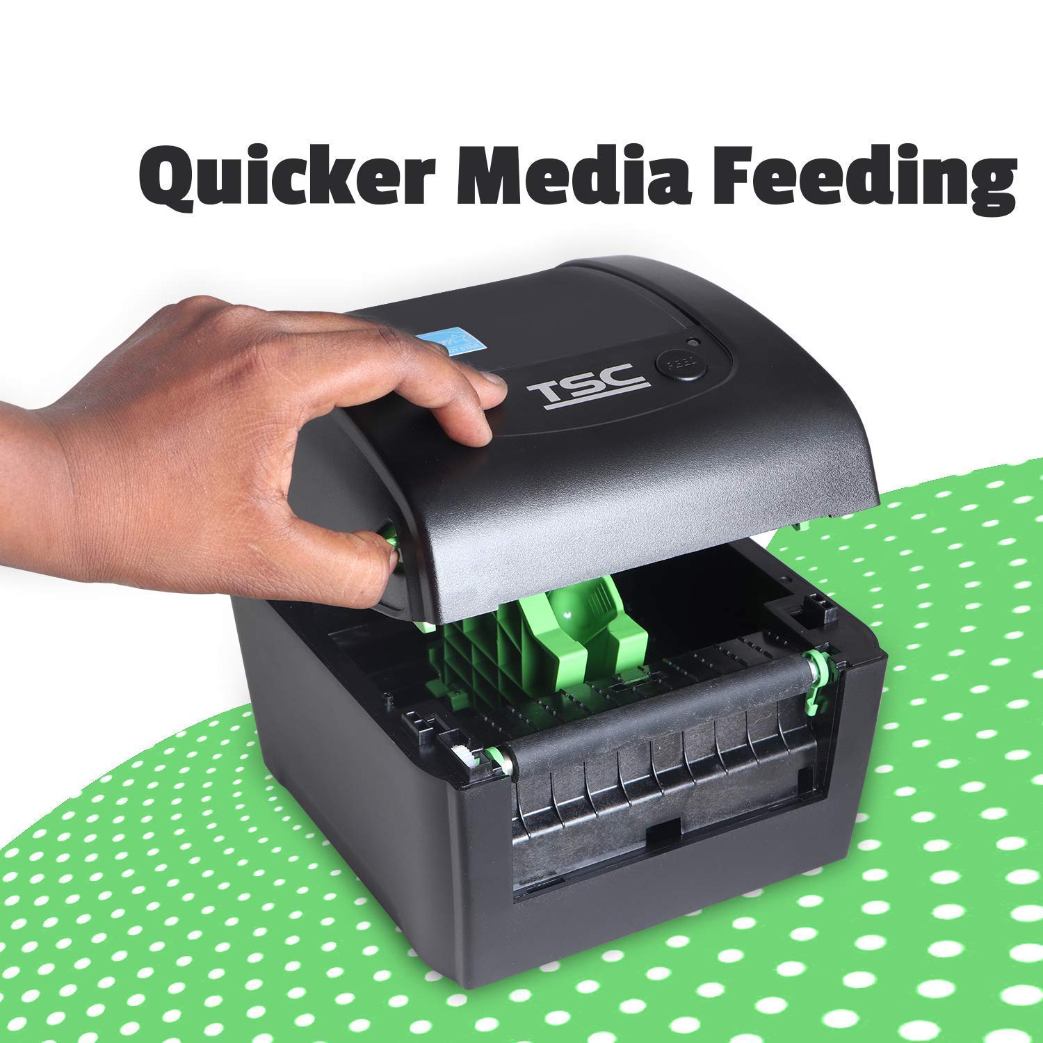 TSC Da 310 Desktop Direct Thermal Transfer 4 Ips & 300 Dpi Barcode Shipping Label Monochrome Wired Home InkJet Printers Ideal For Seller Flex, Black