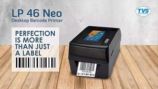 TVS ELECTRONICS LP 46 Lite |Thermal Label Printer| Supports Both 0.5 Inch|1 Inch Ribbon core |High Ribbon Capacity of 300 Meters| Resolution 203 dpi | Direct Thermal and Thermal Printer
