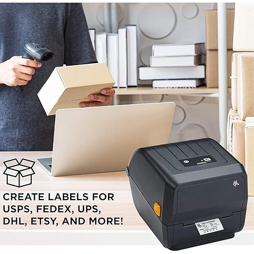 Zebra Technologies Zd230T Thermal Transfer Desktop Printer For Labels, Barcodes, Tags, And Wrist Band Printing 4 Inch Width & 6"/Sec Print Speed (ZD22042-T0GG00EZ, BIS 2020 Model), Black