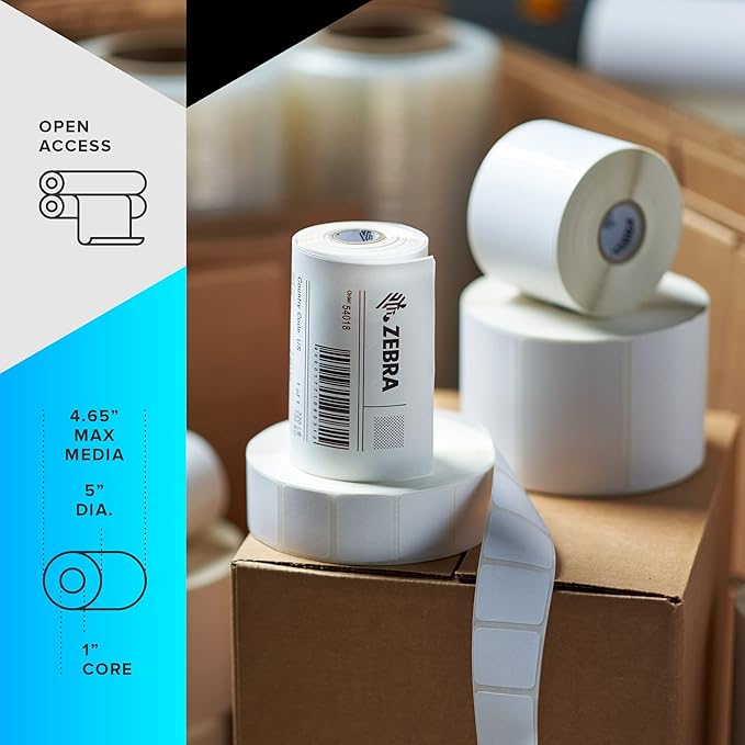 Zebra ZD421 Direct Thermal Desktop Printer 300 dpi Print Width 4-inch Wired USB Connectivity for Model Number ZD4A043-D01M00EZ, No Thermal Ribbon Required