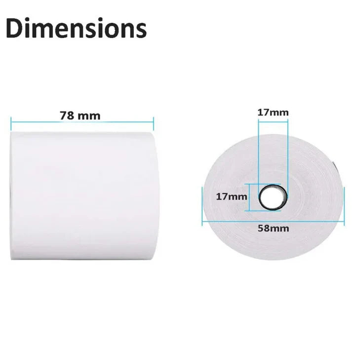 80mm 3 Inch Thermal Paper Roll | 70 gsm/ 55 dia | Pack of 25