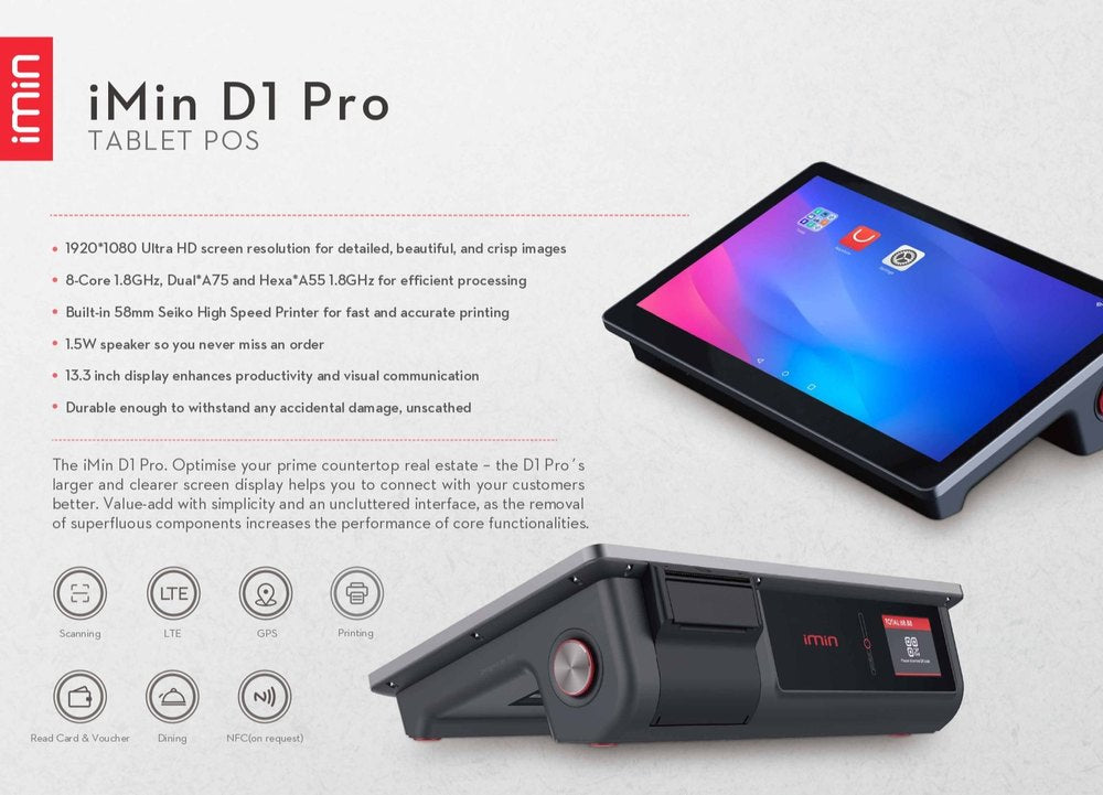 iMin D1 Tablet POS Machine