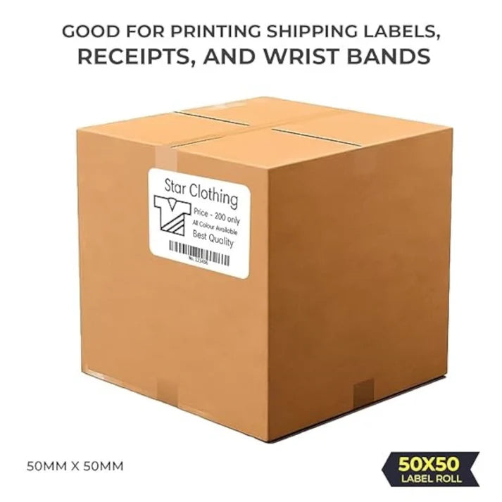 50×50 mm 2×2 Inch 2up Label Roll Direct Thermal DT Barcode | 2000 Stickers per Roll